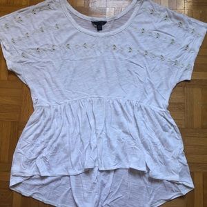 American Eagle - White peplum tshirt